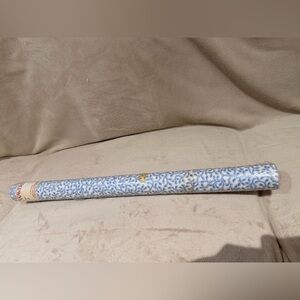 Vintage Waverly Blue and White Leaf Design Wallcovering made in USA